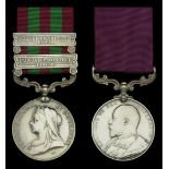 Pair: Sergeant H. J. Smith, East Kent Regiment India General Service 1895-1902, 2 clasps,...