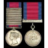 Pair: Corporal Samuel Leap, 40th Foot Military General Service 1793-1814, 10 clasps, Role...