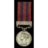 India General Service 1854-95, 1 clasp, Burma 1885-7 (Ltt. Col: H. E. D. Bayley 30th Madras...