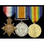 Three: Lieutenant-Colonel H. W. Johnston, 67th Punjabis, Indian Army 1914-15 Star (Lt. Co...