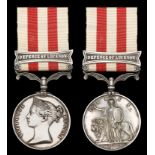 An Indian Mutiny medal to Surgeon-Major G. M. Ogilvie, Bombay Medical Service, awarded the C...