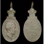 Edward Prince of Wales Visit to Bombay 1921, oval bronze medal, the obverse with bust of Edw...