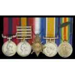 A scarce Great War 'Salonika' D.C.M. group of five awarded to Private E. S. D. Moore, Nottin...