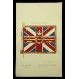 A Hand Painted 'King's Colour' of The King's Own Royal Regiment (Lancaster). A fine quality...