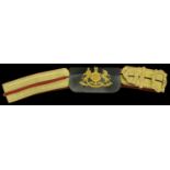 A Household Cavalry Pouch and Belt. An other ranks Pouch and Belt post-1953, black patent l...