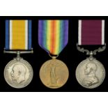 Three: Gunner W. A. Branton, Royal Garrison Artillery British War and Victory Medals (453...