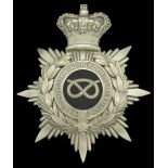 A Staffordshire Volunteer Corps Officer's Helmet Plate c.1880. A scarce 4th Administration...