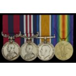 A Great War 'Western Front' 1918 D.C.M., M.M. group of four awarded to Corporal John Markins...