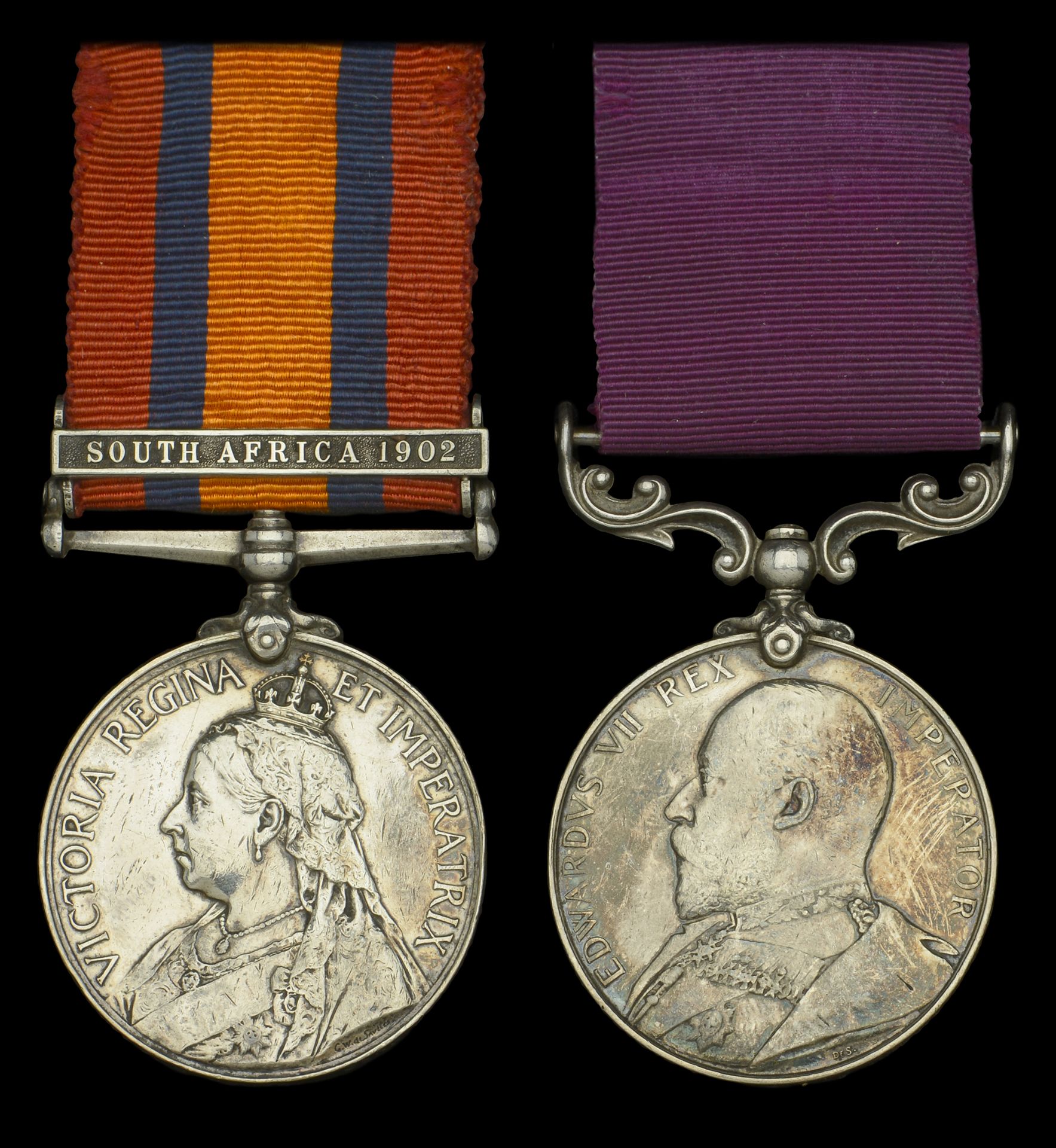 Pair: Company Sergeant-Major E. Gardner, Royal Garrison Artillery Queen's South Africa 1...