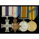 A fine Great War 'Manchester Pals' Western Front M.C. group of four awarded to Major H. W. W...