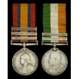Pair: Driver A. E. Jordan, Royal Field Artillery Queen's South Africa 1899-1902, 3 clasps...