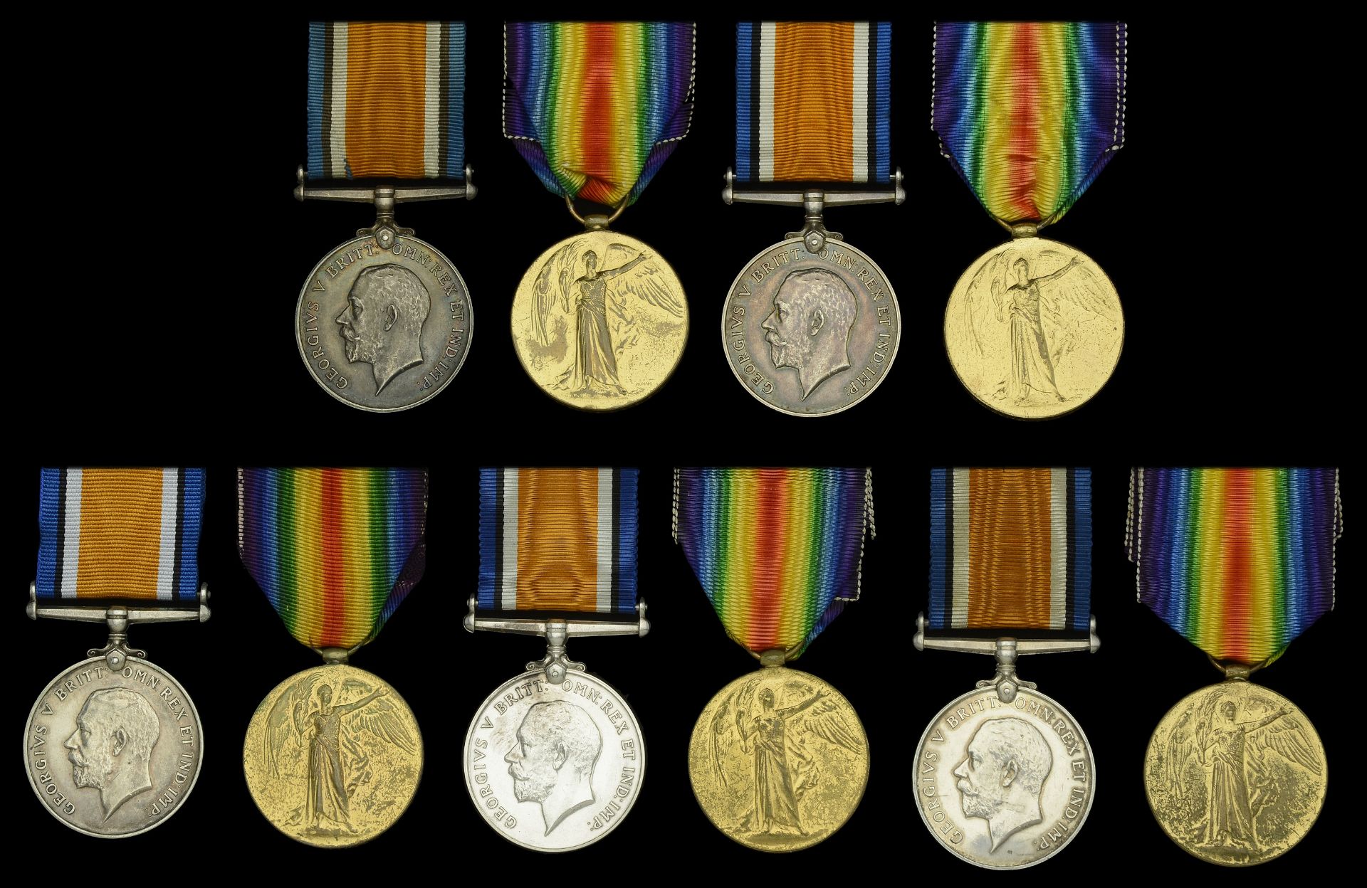 Pair: Captain M. B. Davy, Royal Artillery British War and Victory Medals (Capt. M. B. Davy....
