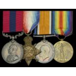 A Great War 'Fauquissart Sector, January 1917' D.C.M. group of four awarded to Private Fred...