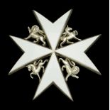 The Order of St. John of Jerusalem, Knight of Grace, breast star, silver and enamel, good ve...