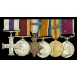A scarce and early Great War 'Warrant Officers' M.C. group of six awarded to Battery Sergean...