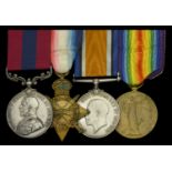 A Great War 'German Spring Offensive' 1918 D.C.M. group of four awarded to Sergeant A. Kenne...