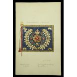 A Hand Painted 'Regimental Colour' of the King's Own Royal Regiment (Lancaster). A fine qua...