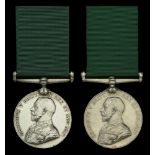 Volunteer Force Long Service Medal (India & the Colonies), G.V.R. (2) (Pte. J. H. Bowers, E....