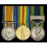 Three: Driver M. Bassett, Royal Artillery British War and Victory Medals (1580 Dvr. M. Ba...