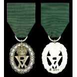 Volunteer Officers' Decoration, V.R. cypher, silver and silver-gilt, hallmarks for London 18...