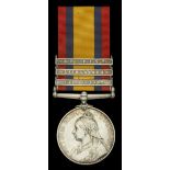 Queen's South Africa 1899-1902, 3 clasps, Cape Colony, Laing's Nek, Belfast (1472 Pte. T. Br...