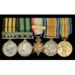 The group of five miniature dress medals attributed to Doctor E. H. Tweedy, Assistant Coloni...