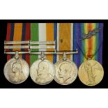 Four: Sergeant A. Bright, Royal Field Artillery Queen's South Africa 1899-1902, 2 clasps...