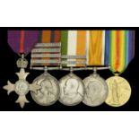 A Great War 'gallantry' M.B.E. group of five awarded to Captain H. C. Gray, Royal Field Arti...