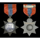 Imperial Service Medal, G.V.R., Star issue (Edward J. Russell) in Elkington, London, case of...