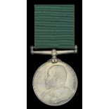 Volunteer Force Long Service Medal (India & the Colonies), E.VII.R. (Voltr J. Goosey 1st. Bn...