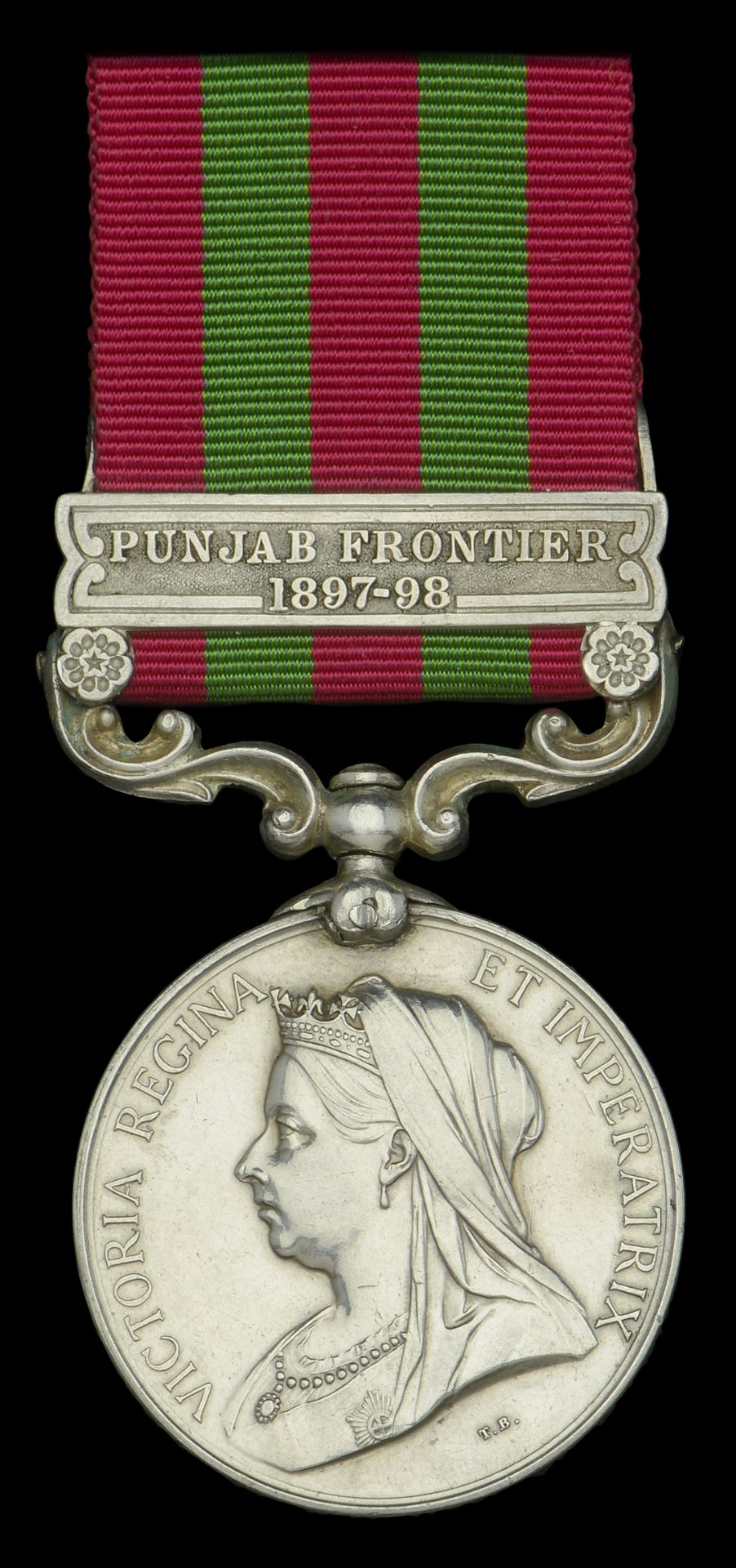 India General Service 1895-1902, 1 clasp, Punjab Frontier 1897-98 (80950 Bombr. H. Donaldson...