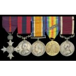 A scarce Great War 'German East Africa' O.B.E. and D.C.M. group of five awarded to Major F....
