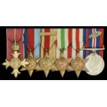 An unusual Second World War O.B.E. group of six awarded to Wing Commander G. W. Houghton, Ro...
