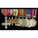 A Second War 'Italy operations' M.B.E. group of nine awarded to Major A. J. Hill, Royal Elec...
