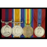 A Great War 'Western Front 1917' D.C.M. group of four awarded to Private E. D. Chambers, 2/5...
