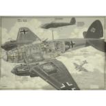 German Second World War Aircraft Recognition Posters. A quantity of posters measuring 980mm...