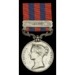 India General Service 1854-95, 1 clasp, Pegu (Patk. Quigley. 18th Royal Irish Regt.) nearly...