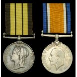 Pair: Lieutenant-Colonel H. Y. Hext, Royal Marine Light Infantry Ashantee 1873-74, no cla...