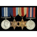 A fine Second War 'service ashore' D.S.M. group of four awarded to Stoker 1st Class Harold S...