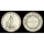 Bethnal Green Volunteers' Medal 1814, by P. Wyon, obverse: a figure of Victory by a pillar,...