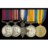 A Great War 'Western Front' D.C.M., M.M. group of five awarded to Company Sergeant-Major J....