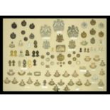 Royal Engineers. A large display of Military badges including, selection Officer's Bronze C...