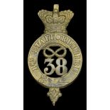 38th (1st Staffordshire) Regiment of Foot Other Ranks Glengarry Badge. A very scarce other...