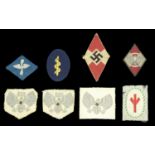 German Second World War Hitler Youth and DJ Insignia. Three bullion arm shields for the whi...