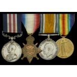 A Great War 'Western Front' M.M. group of four awarded to Acting 2nd Corporal W. J. Greig, 7...