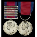 Pair: Private Benjamin Emsley, 32nd Foot Military General Service 1793-1814, 5 clasps, Vi...