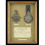 An extremely rare framed pair of General Gordon's Stars awarded during the Siege of Khartoum...