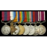 A Great War 'Battle of Loos 1915' D.C.M. group of eight awarded to Sergeant (later Major) Ne...