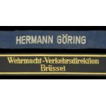 German Second World War Cuff Titles. Army Railway Direction Service Brussels cuff title, in...