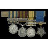 The mounted group of four miniature dress medals worn by Lieutenant-Colonel G. H. Bell, 27th...